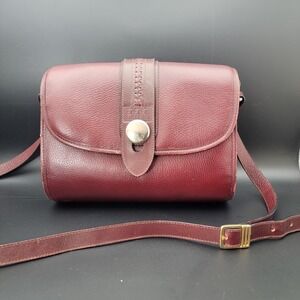 Women's III‎ Milenio Purse - High Quality Leather Crossbody Maroon. Tribal Print
